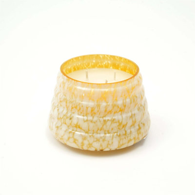 Bougie en cire parfumée Pastel Whisper avec vase en verre fait à la main, teinte douce, brûlure longue durée et parfum qui améliore l'humeur