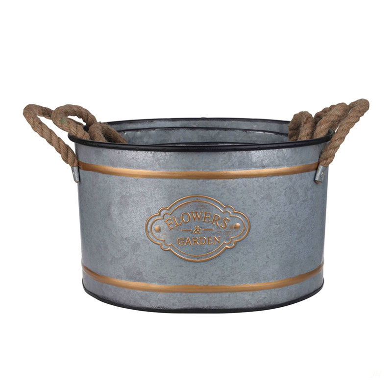 Ensemble de 3 pots décoratifs en métal Huxley