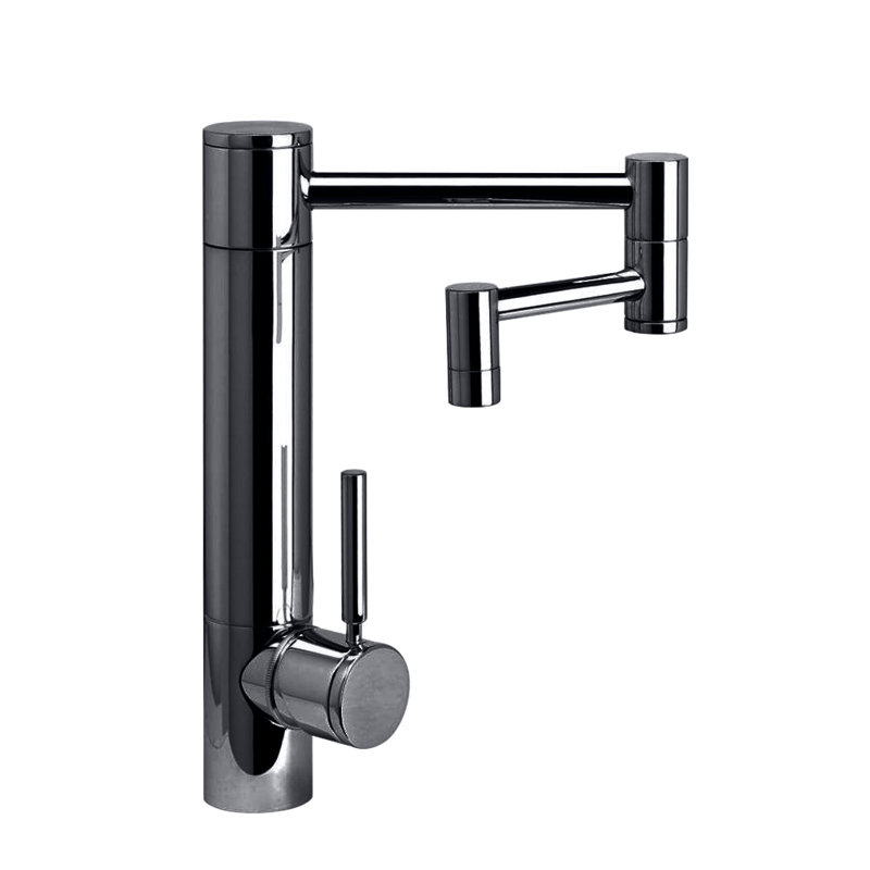 Hunley Kitchen Faucet - 12" Articulated Spout, Distressed American Bronze