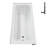 Streamline 66 in. x 32 in. Acrylic Left-Hand Drain Alcove Bathtub in Glossy White With External Drain-101700384