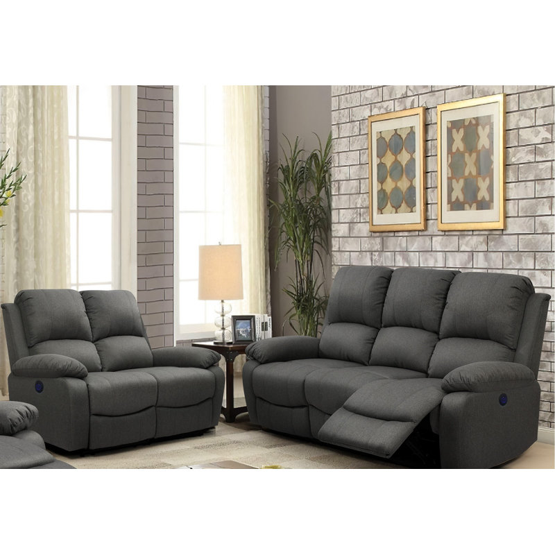 Nethaniah 2 - Piece Living Room Set, Dark Grey