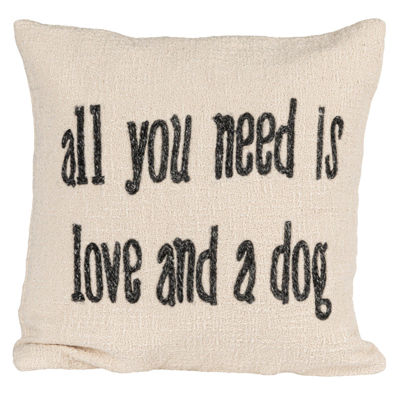 Cotton Blend/Jute Throw Square Pillow Cover & Insert