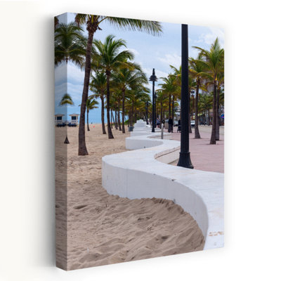 Mur de plage à Fort Lauderdale, comté de Broward, Floride, États-Unis, palmier contemporain, art urbain