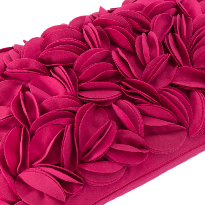 Housse de coussin brodée, Rose - velours, Rectangle H 12 po x l 20 po