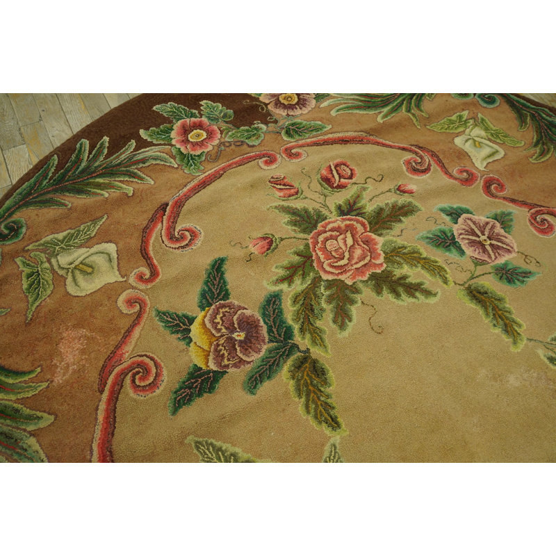Tapis à médaillon antique American Hooked
