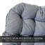 Chaise berçante d'extérieur en métal avec coussins