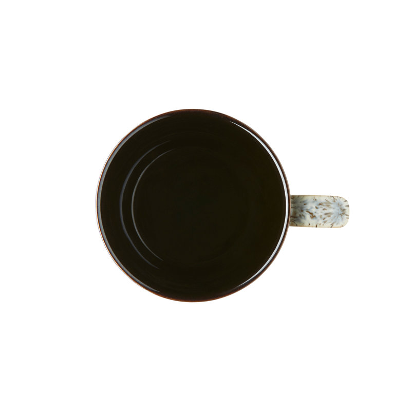 Halo Handmade Stoneware Coffee Mug, Black