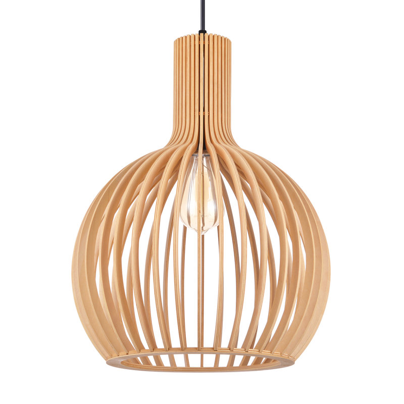 Malpress 1 - Light Light Brown Single Pendant, 14.96" H x 11.02" W x 11.02" D