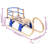 VidaXL Foldable Sledge with Backrest 43.3" Plywood
