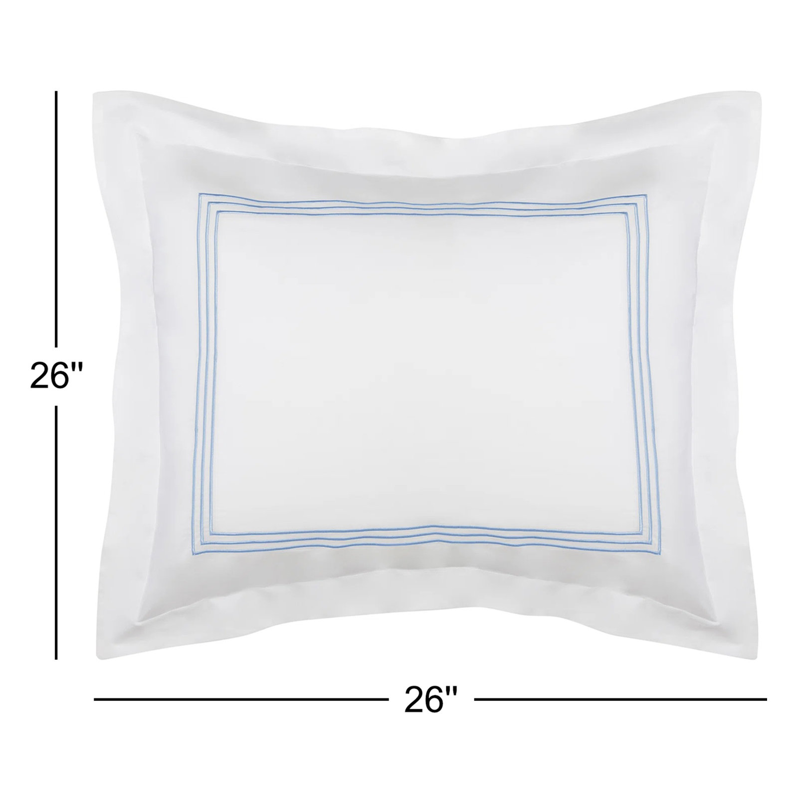 Norma Pillow Sham, Blue, Standard
