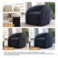 Fauteuil demi-tonneau pivotant rembourré Aunna-249351912