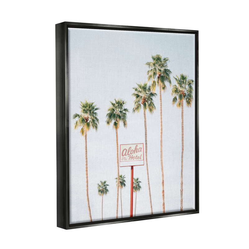 «Stupell Industries Aloha Hotel with Palm Trees», art mural sur toile par Sissi et Seb, H 31 po x l 25 po x P 1,7 po