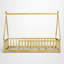 Base de lit plateforme pour chambre d'enfant, conception de plancher simple, barrière de sécurité, chambre à coucher-123429673