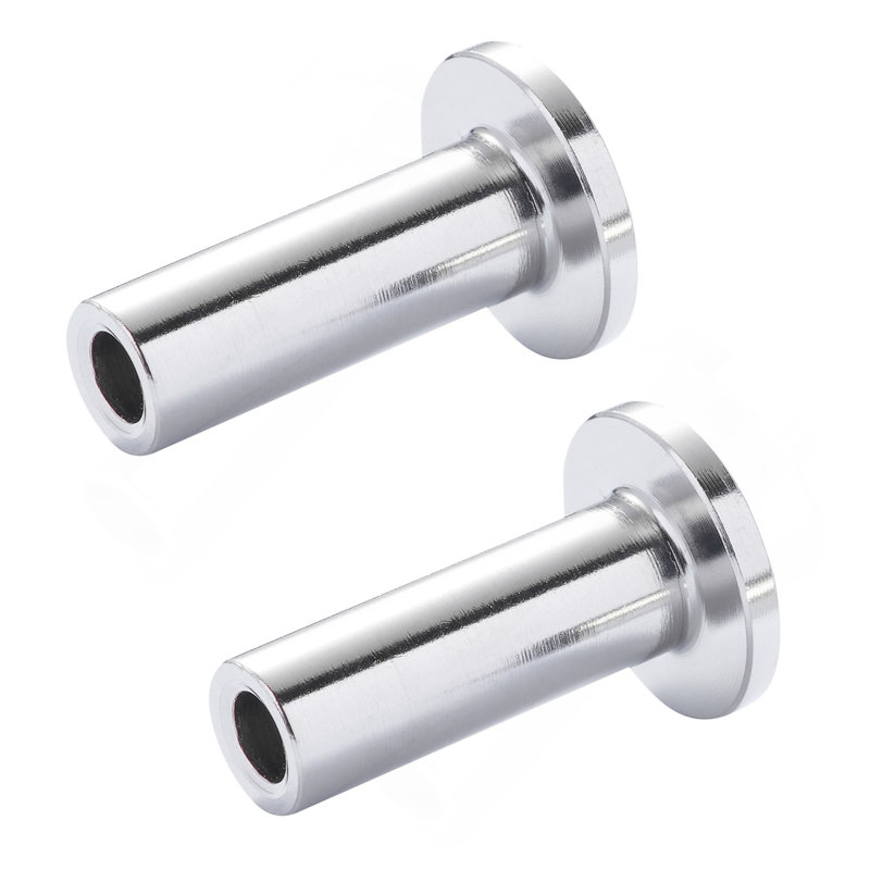 Paquet de 121 manchons de protection en acier inoxydable T316 pour balustrade en câble métallique de 1/8 po, bricolage balustrade de qualité marine T316, livré avec une mèche gratuite, argent