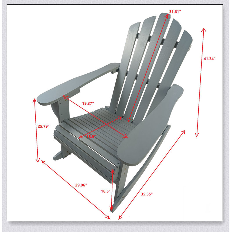 Chaise Adirondack inclinable en bois