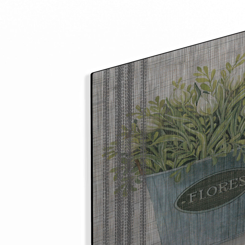 Luxe galvanisé «Galvanized Flores» par Cindy Jacobs «Galvanized Flores» par Cindy Jacobs, H 12 po x l 12 po