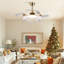 48" Dimmable Crystal Ceiling Fan With Led Lights And Remote Control-865544061