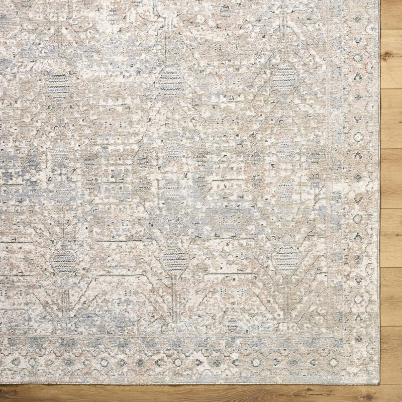 Tapis traditionnel tissé à la machine Arghira, Rectangle 2 pi x 2 pi 11 po