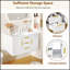 Meuble-lavabo mural 36 po avec 2 tiroirs, armoire de rangement flottante en bois massif pour salle de bain moderne
