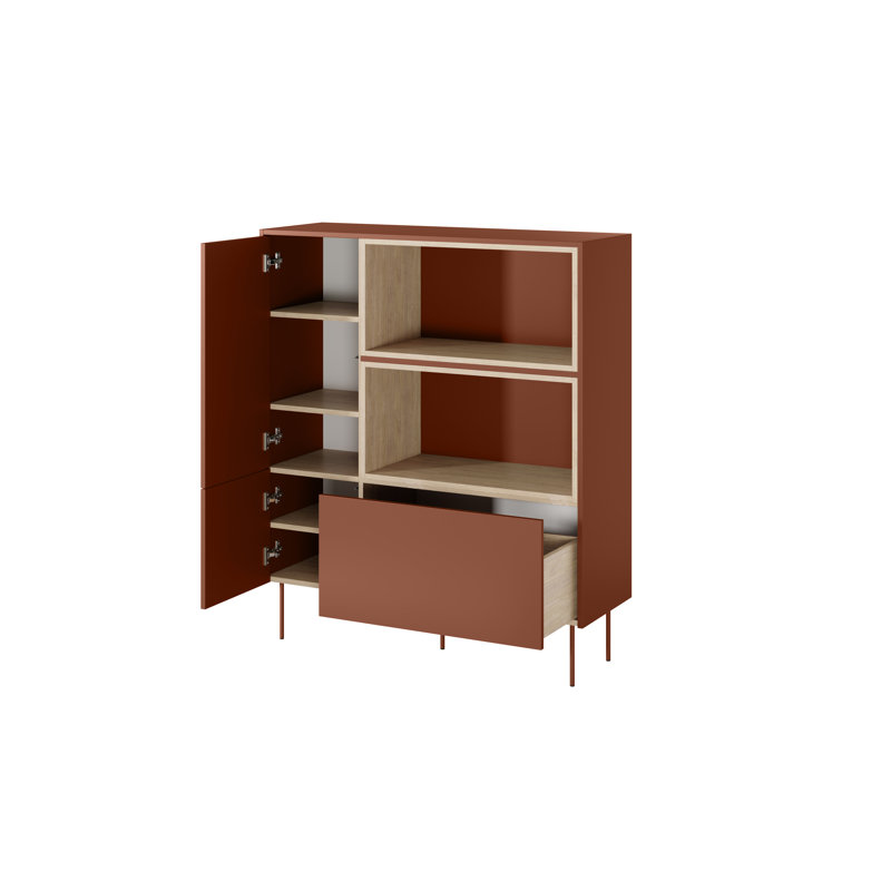 Cabinet 120 2D1SZ, Ceramic Red