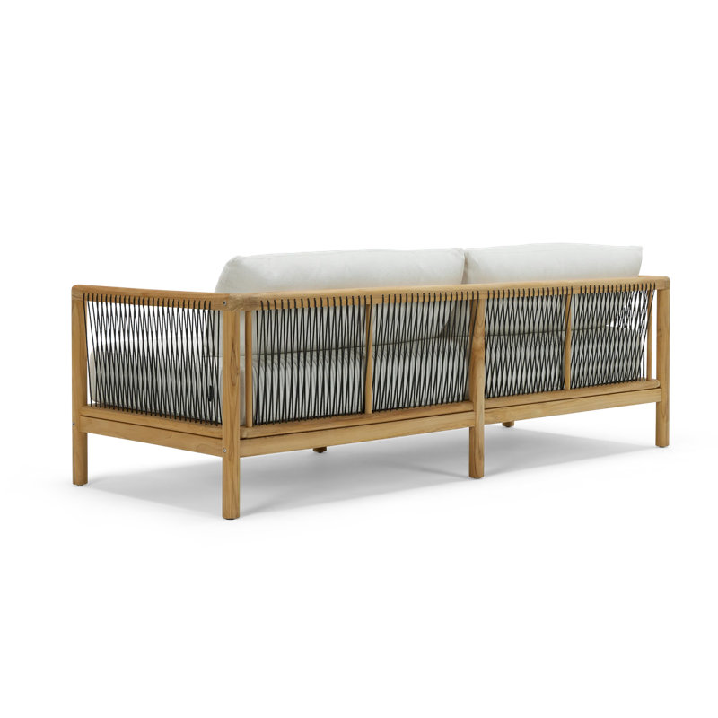 Reel Collection Outdoor 3 - Seat Patio Sofa, Sunbrella Nurture White