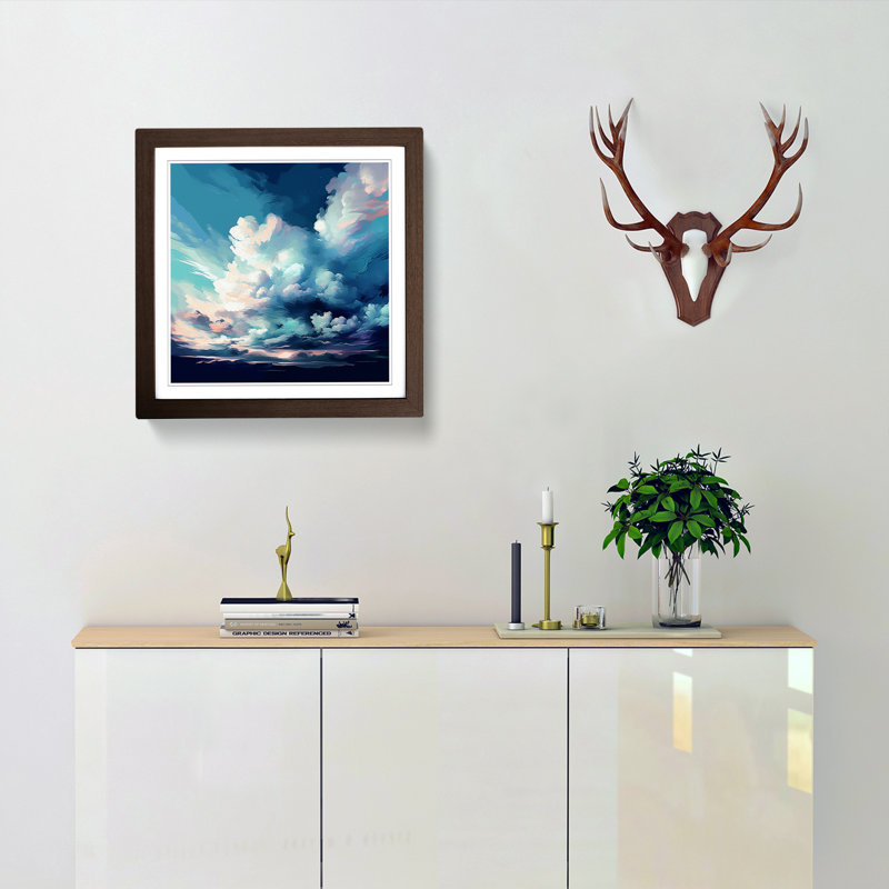 Single Picture Frame Print on Wood, Walnut