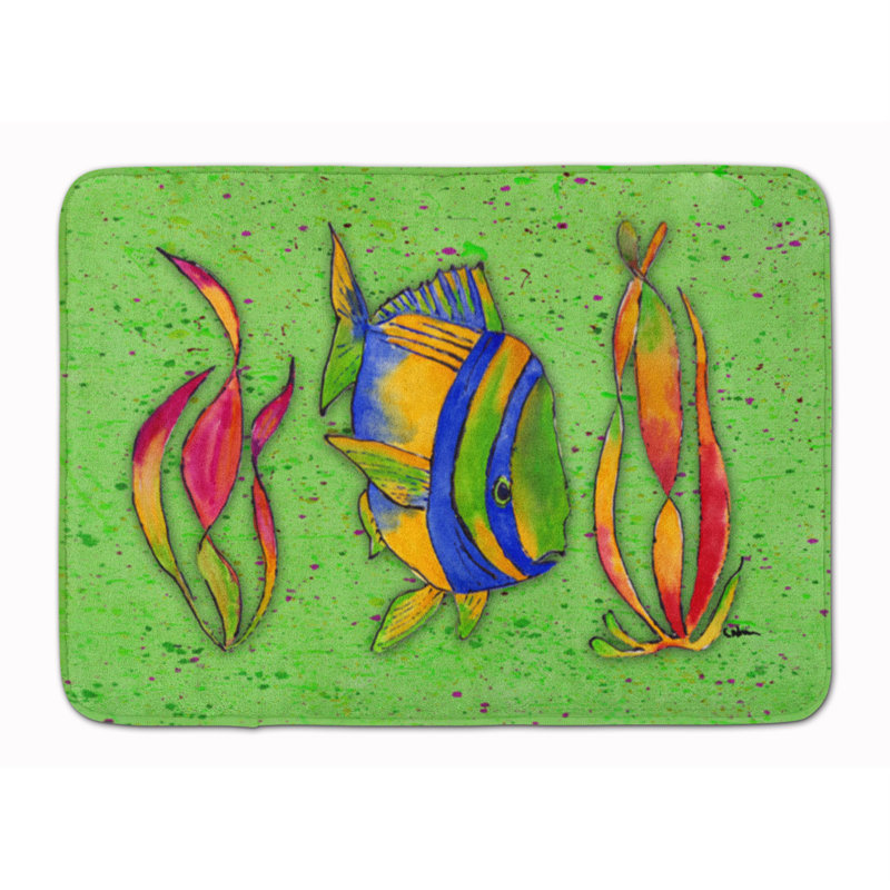 Tapis pour salle de bain Hamako, Vert