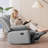 34" Wide Manual Upholstered Swivel Rocker Recliner with Adjustable Armrests-1685833462