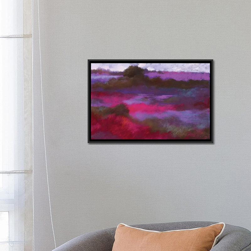 " Waiting For The Birds " by Nel Whatmore, 18" H x 26" W x 1.5" D, Black Framed Canvas, No Matte