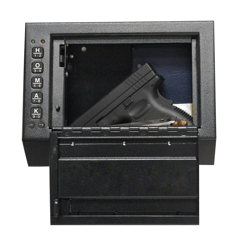 Small Black Steel Electronic Access Pistol Box
