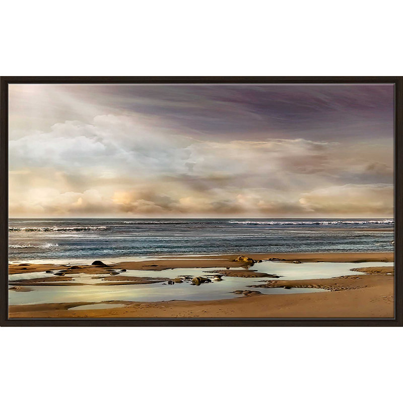 «Tidal Pool», impression sur toile, H 21,5 po x l 33,5 po x P 2 po, Cadre flottant espresso