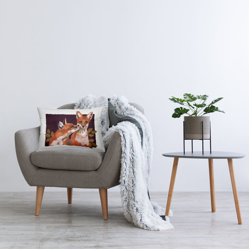 Conception de coussin décoratif Woodland Foxes & Leaves par Nancy Overton