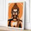 Buddha in Orange Modern - Wrapped Canvas-682152066-682152076