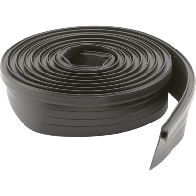 Porte coupe-froid de porte coulissante en vinyle noir 7/8 po à 1-3 / 8 po x 7 pi (paquet simple)