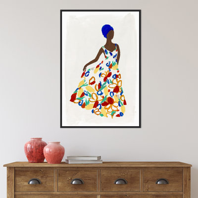 «Floral Fashion I» par Isabelle Z - peinture sur toile à cadre flottant