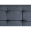 Velours gris de 19,15 lb avec structure en métal sans rangement et coussin de dossier en mousse