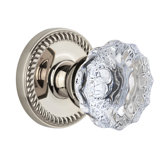 Grandeur Newport Rosette Passage with Fontainebleau Crystal Door Knob