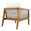 Ensemble de 4 chaises d'extérieur avec cadre en bois d'acacia et corde pour terrasse-130482976