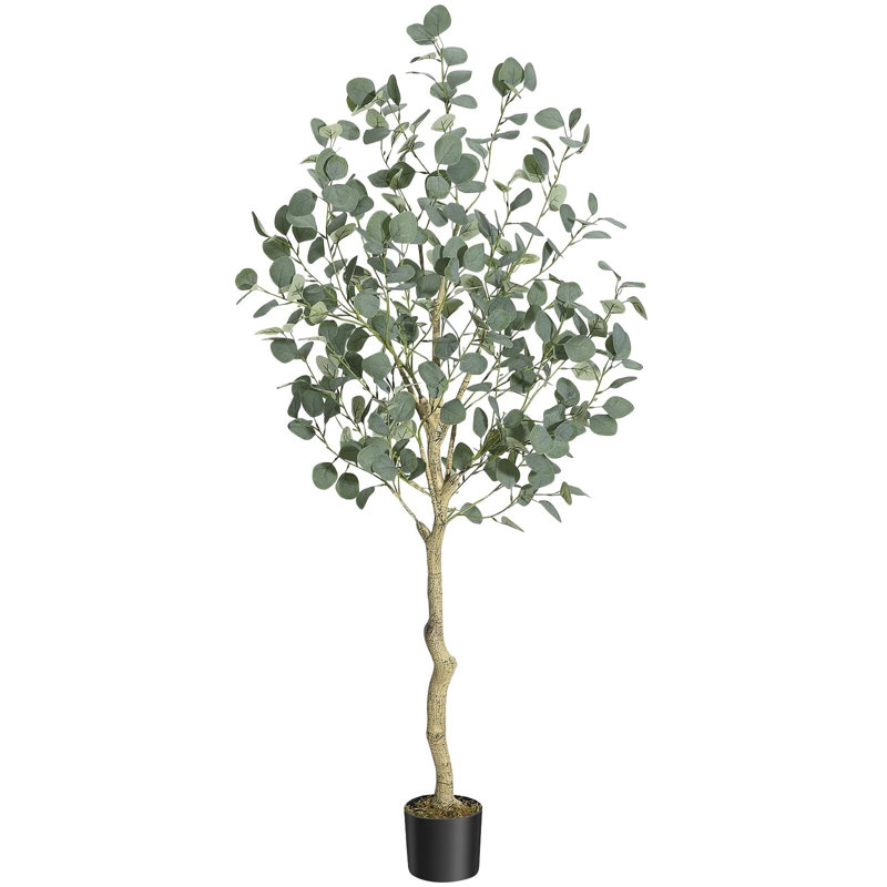 Artificial Tree Plant Eucalyptus Tree 6FT Tall, 48" H x 6" W x 6" D