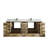 Malibu 84'' Double Bathroom Vanity with Top-76007455