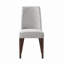 Chaise avec pieds espresso et tissu gris