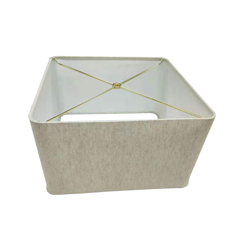 Linen Square Lamp Shade, 10" H x 16" W x 16" D