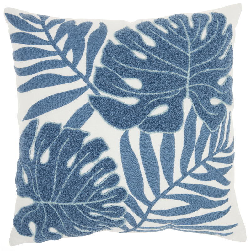 Elsa Square Pillow Cover & Insert, Blue