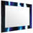 "Run Off"Rectangular Beveled Mirror on Free Floating Reverse Printed Tempered Art Glass-1849451720