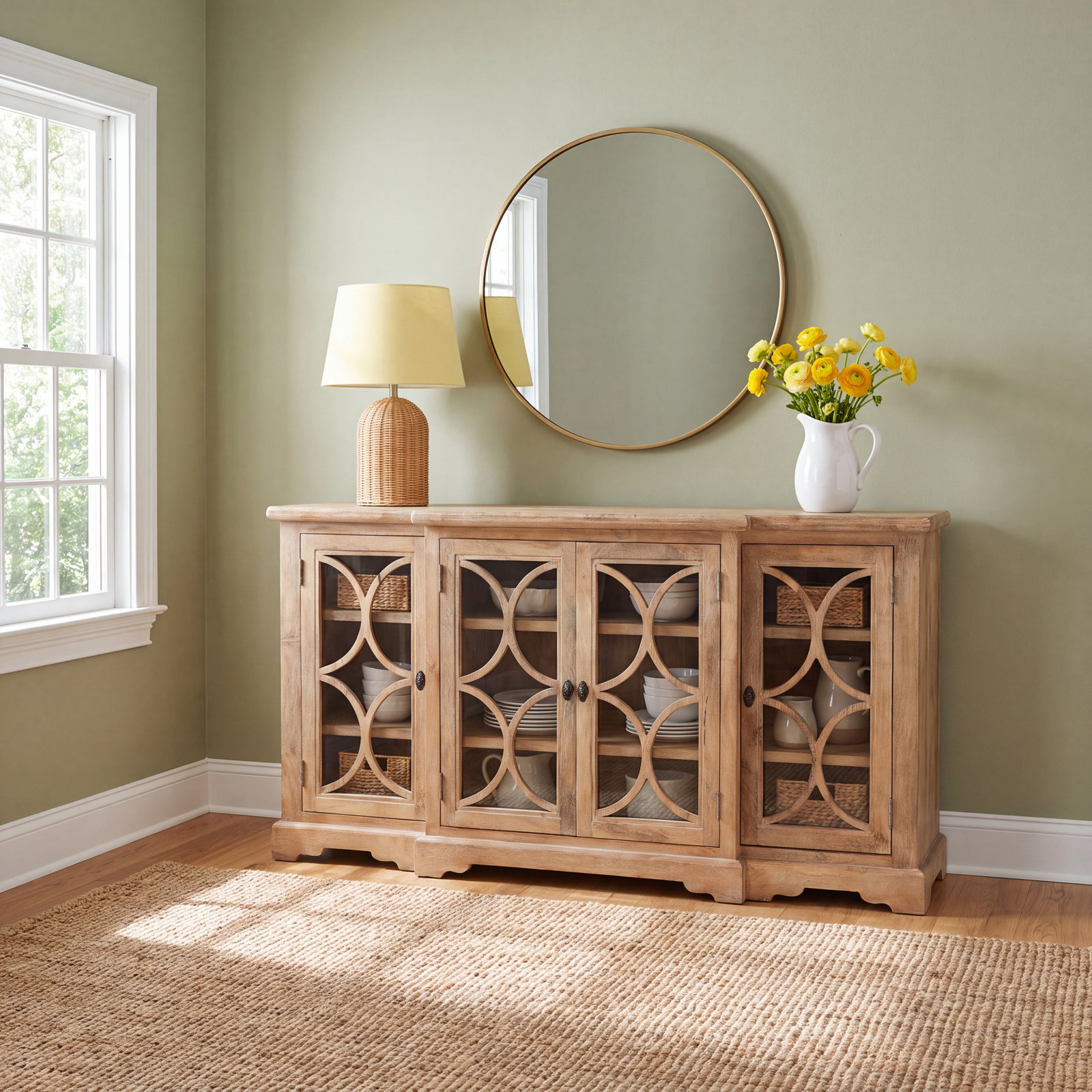 Modica 65'' Sideboard, Natural Brown