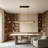 1 - Light Black LED Modern Dimmable Glass Kitchen Island Pendant With Remote Control