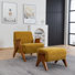 Fauteuil en chenille avec repose-pieds assorti