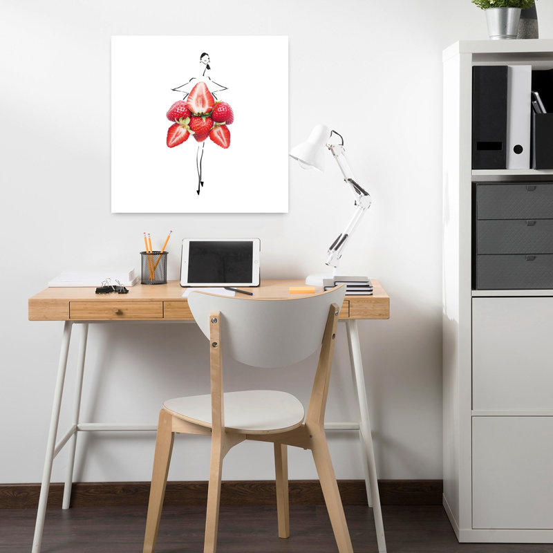 Art mural Strawberry, H 18 po x l 18 po