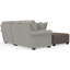 Livingston - Méridienne 2 pièces avec siège à ressorts confortables, repose-pieds cocktail de 40 po et 6 coussins décoratifs inclus-99403311