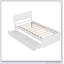 Structure de lit simple avec lit gigogne simple pour tête et pied de lit ultrabrillants